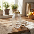 Sealed Cylindrical Glass Jar 1500ML With Gold Lid at Zubaidas Homestore Pakistan