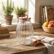 Sealed Cylindrical Glass Jar 1500ML With Rose Gold Lid at Zubaidas Homestore Pakistan