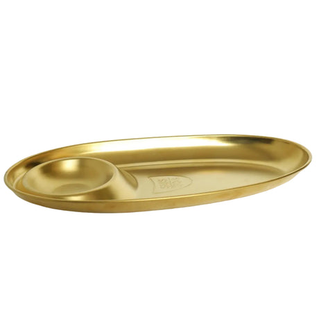 Serving Platter Oval Shape Golden at Zubaidas Homestore Pakistan