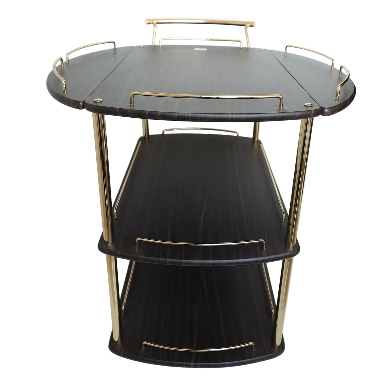 Serving Trolley Dark Wood and Gold at Zubaidas The Largest Homestore in Pakistan