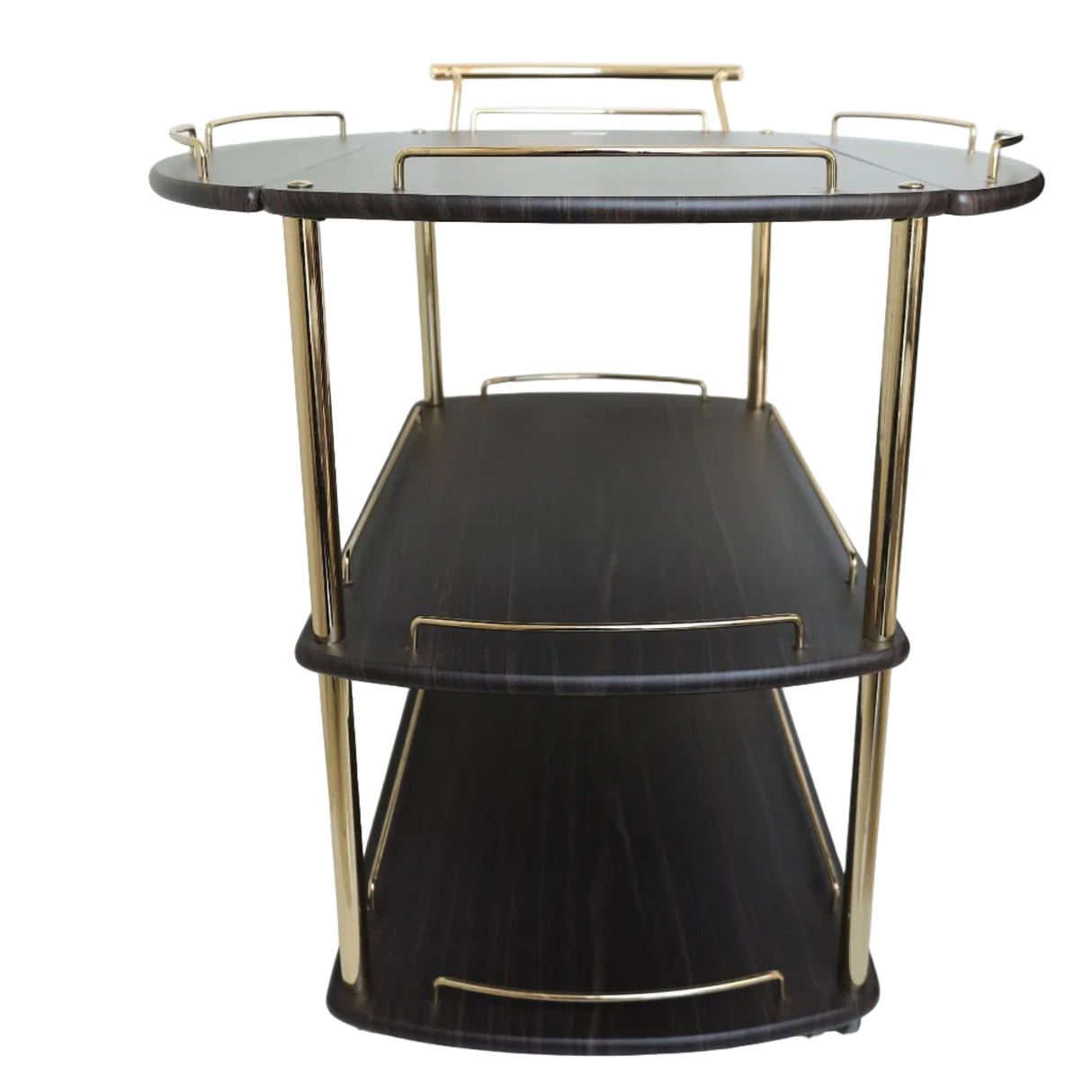 Serving Trolley Dark Wood and Gold at Zubaidas Best Online Homestore in Pakistan