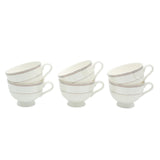 Shallow Bone China Cups and Saucers 6 Pieces Set White at Zubaidas Homestore. The Largest Home Shop in Pakistan