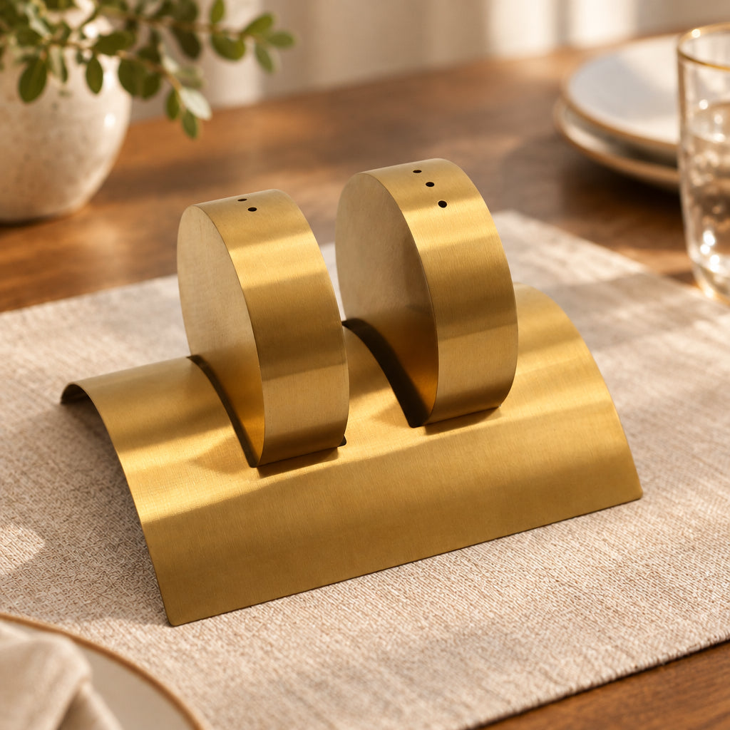Shengya Stainless Steel Salt and Pepper Shaker Golden at Zubaidas Homestore