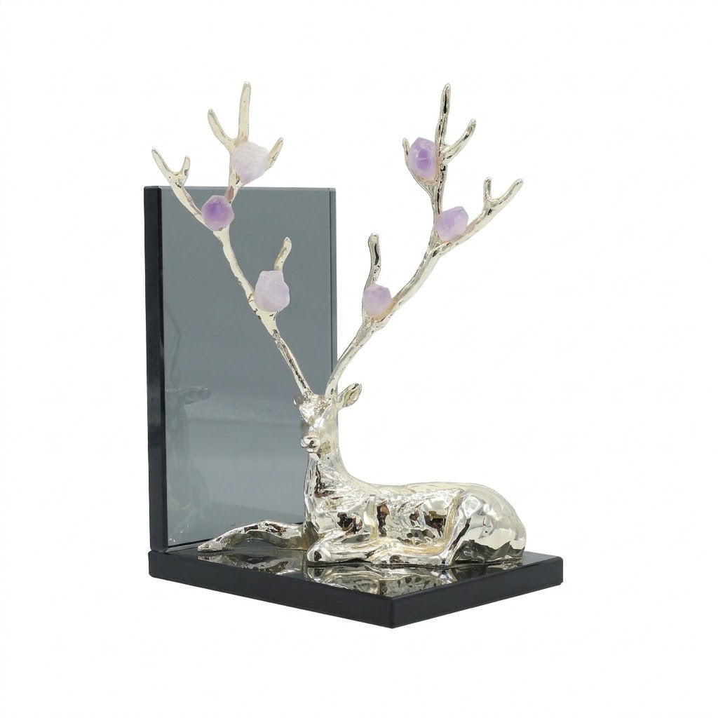 Sitting Golden Deer Tabletop Showpiece at Zubaidas Homestore Pakistan