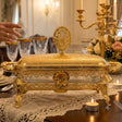 Small Rectangular Serving Dish With Gold Stand at Zubaidas Homestore Best for Home Shopping
