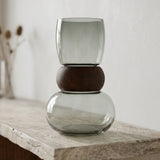 Smoked Glass Decorative Vase Grey at Zubaidas Homestore