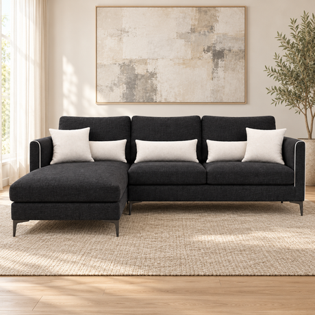 Sofa Marino L-Shape RHS Smoked Caviar at Zubaidas Homestore Pakistan