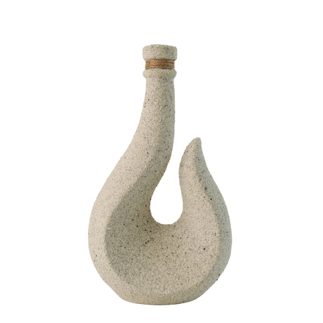 Speckled Ceramic Decorative Vase with Jute Rope Accent at Zubaidas Homestore Pakistan