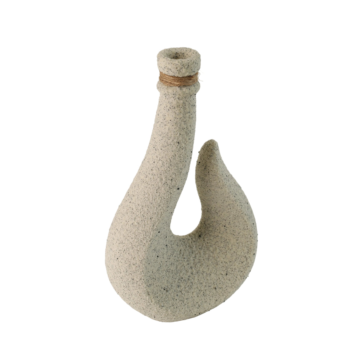 Speckled Ceramic Decorative Vase with Rope Accent at Zubaidas Homestore. Most Trusted Homestore in Pakistan