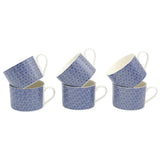 Spiral Blue Tea Cup and Saucer 6 Pieces Set at Zubaidas Homestore Pakistan