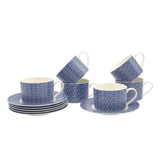 Spiral Blue Tea Cup and Saucer 6 Pieces Set at Zubaidas Homestore. Best Online Homestore in Pakistan