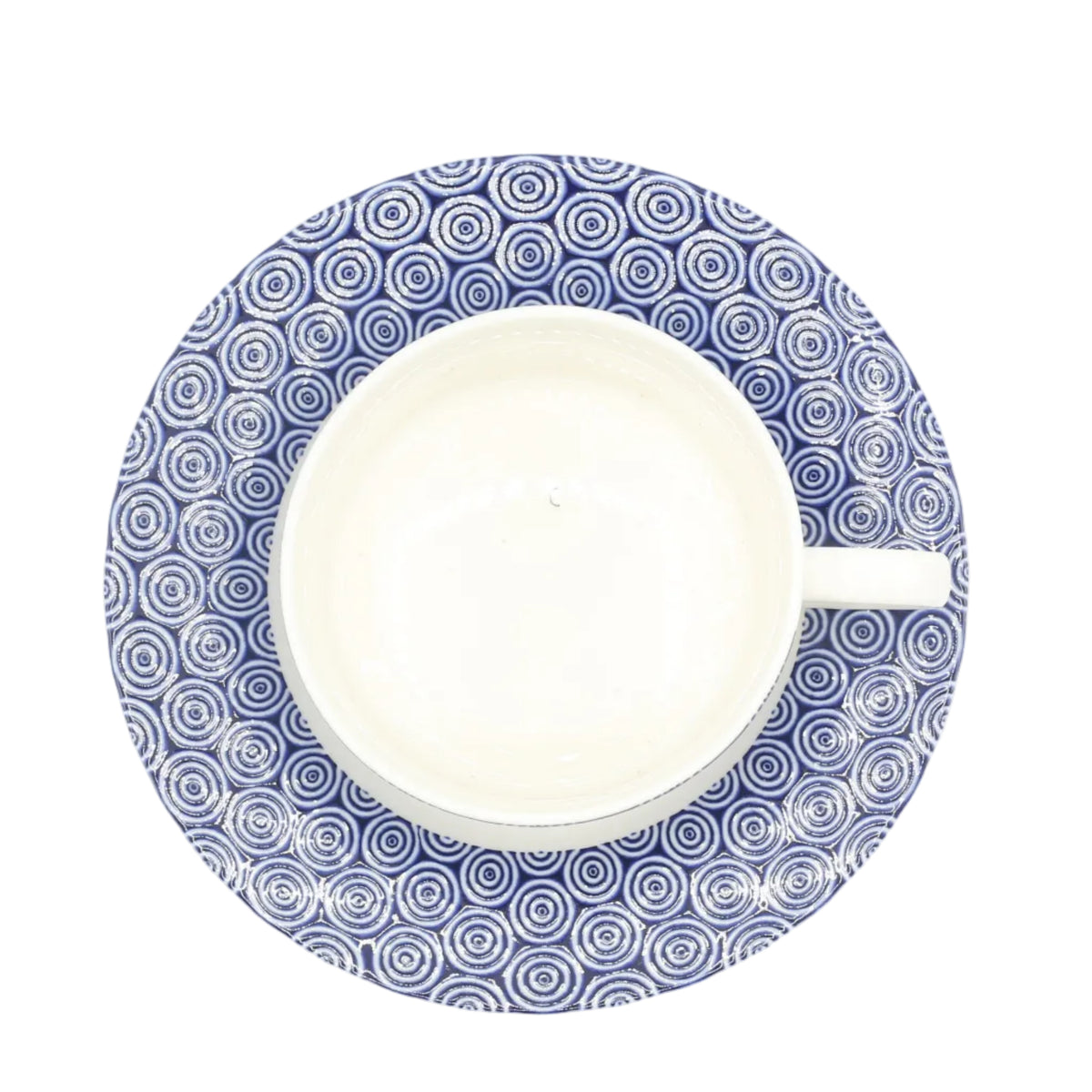 Spiral Blue Tea Cup and Saucer 6 Pieces Set at Zubaidas Homestore. Most Trusted Homestore in Pakistan