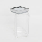 Square Acrylic Storage Jar 3Pcs Set With Silver Lid at Zubaidas No#1 Homestore in Pakistan