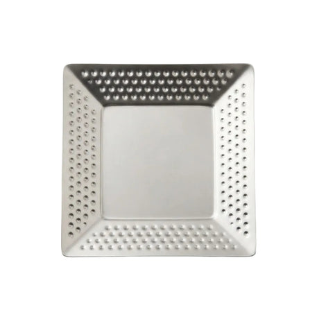 Square Hammered Serving Platter 18cm Silver at Zubaidas Homestore Pakistan