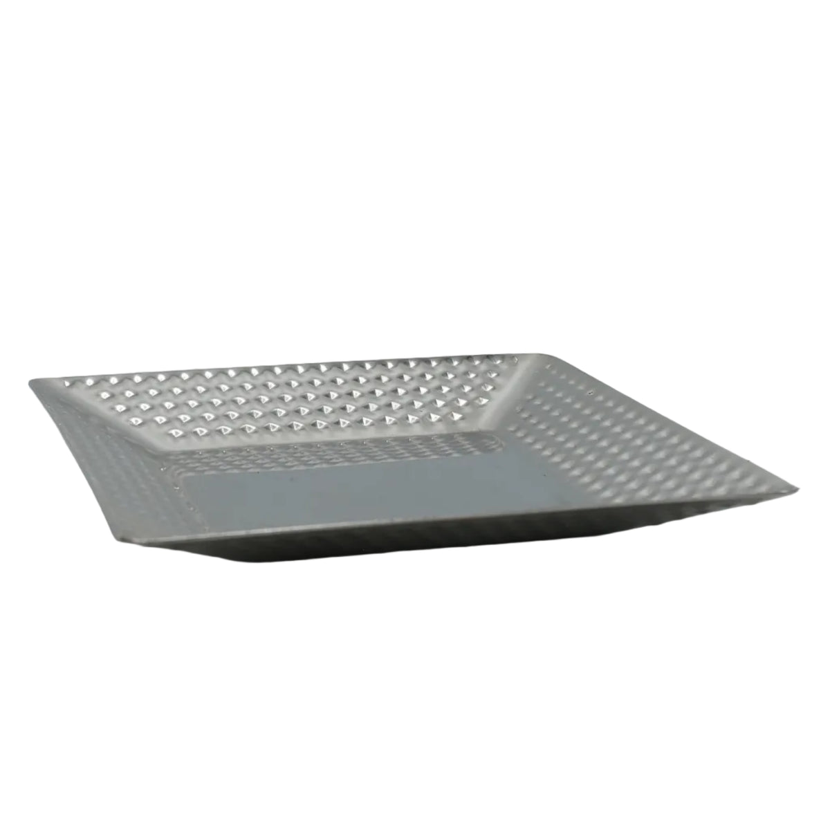 Square Hammered Serving Platter 20cm Silver at Zubaidas Homestore - The Largest Collection of Serving Platters and Trays In Pakistan