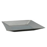Square Hammered Serving Platter 20cm Silver at Zubaidas Homestore - The Largest Collection of Serving Platters and Trays In Pakistan
