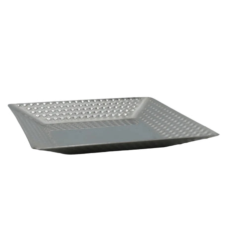 Square Hammered Serving Platter 20cm Silver at Zubaidas Homestore - The Largest Collection of Serving Platters and Trays In Pakistan