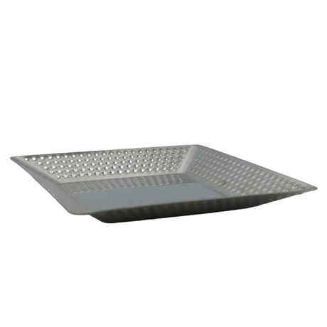 Square Hammered Serving Platter 22cm Silver at Zubaidas Homestore - The Largest Collection of Serving Platters and Trays In Pakistan