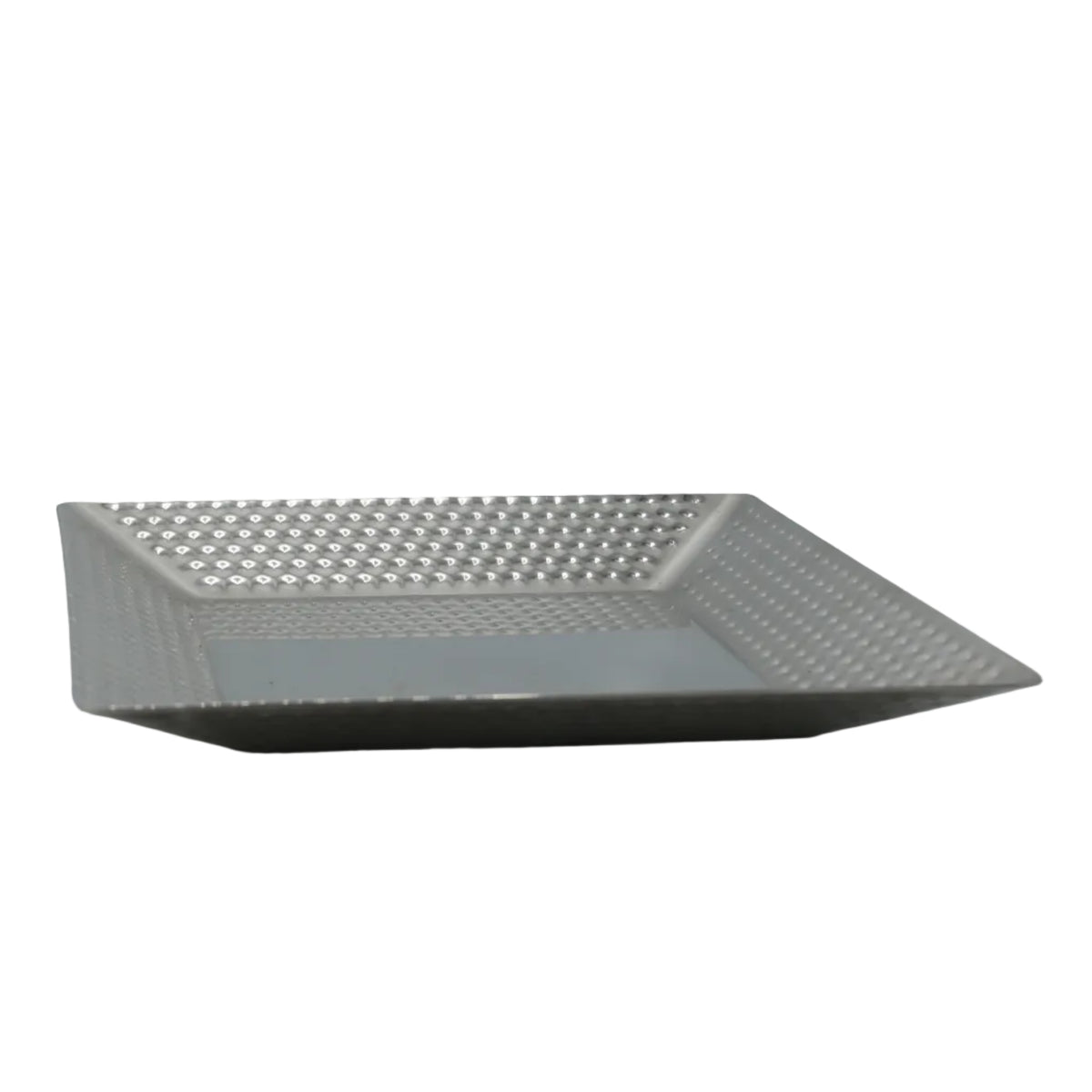 Square Hammered Serving Platter 24cm Silver at Zubaidas Homestore - The Largest Collection of Serving Platters and Trays In Pakistan