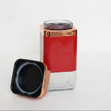 Square Storage Jar Set of 3 Red and Gold at Zubaidas Homestore Online Pakistan
