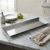 Stainless Steel Rectangular Serving Platter 42cm Silver at Zubaidas Homestore