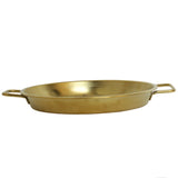 Steak Style Grill Platter 8.5 Inch Goldluxa Ribbed Golden at Zubaidas Homestore Pakistan