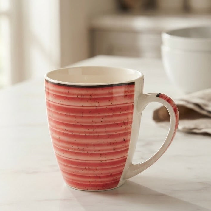 Striped Design Ceramic Coffee Mug 350ml at Zubaidas Homestore 
