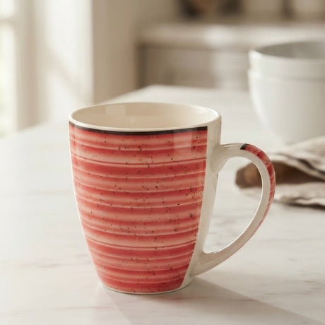 Striped Design Ceramic Coffee Mug 350ml at Zubaidas Homestore 