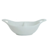Symphony Alfresco 2 Divided Ceramic Dip Bowl 15.5cm at Zubaidas Homestore Best for Home Shopping