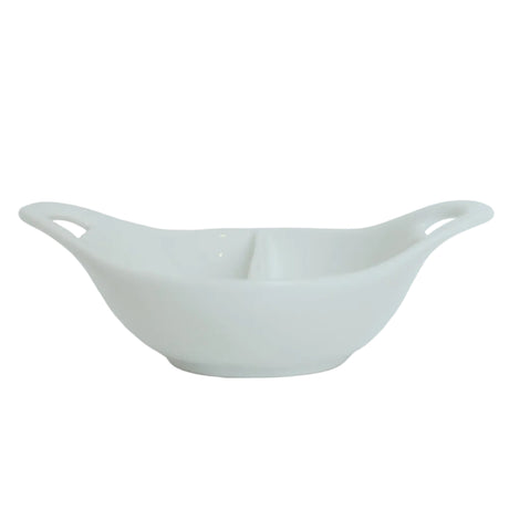 Symphony Alfresco 2 Divided Ceramic Dip Bowl 15.5cm at Zubaidas Homestore Best for Home Shopping