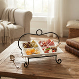 Symphony Alfresco Trés Gourmet Square Divider Plate and Stand at Zubaidas Homestore Pakistan