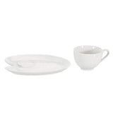 Symphony Ceramic Cup with Snack Platter White Zubaidas Homestore Pakistan