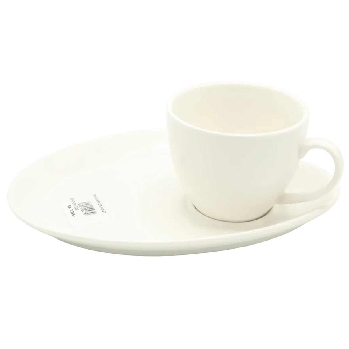 Symphony Ceramic Cup with Snack Platter White Zubaidas Homestore. Best Online Homestore in Pakistan