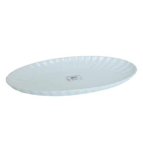 Symphony Groove Oval Serving Dish 32cm White at Zubaidas Homestore  Best for Home Shopping