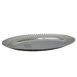 Textured Edge Oval Serving Platter 30cm Silver at Zubaidas Homestore Pakistan