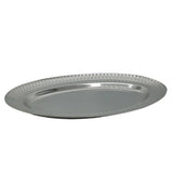 Textured Edge Oval Serving Platter 35cm Silver at Zubaidas Homestore Pakistan