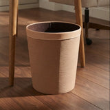 Textured Faux Leather Dust Bin Beige at Zubaidas Homestore 