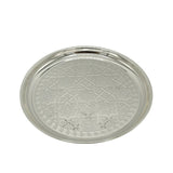 Traditional Swastika Flower Pattern Round Serving Tray 30cm at Zubaidas Homestore. Best Online Homestore in Pakistan