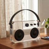 Transparent Retro Radio with Black Accents at Zubaidas Homestore