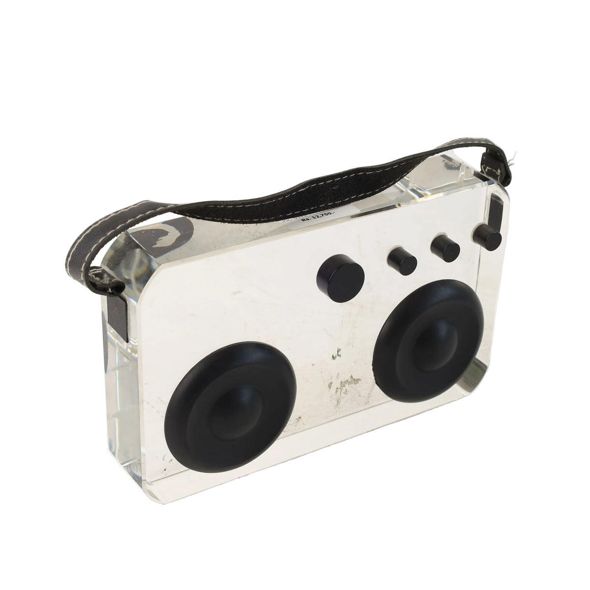 Transparent Retro Radio with Black Accents at Zubaidas Homestore Pakistan