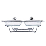 Twin Rectangular Chafing Dish With Silver Candle Stand 1.5L at Zubaidas Homestore Pakistan