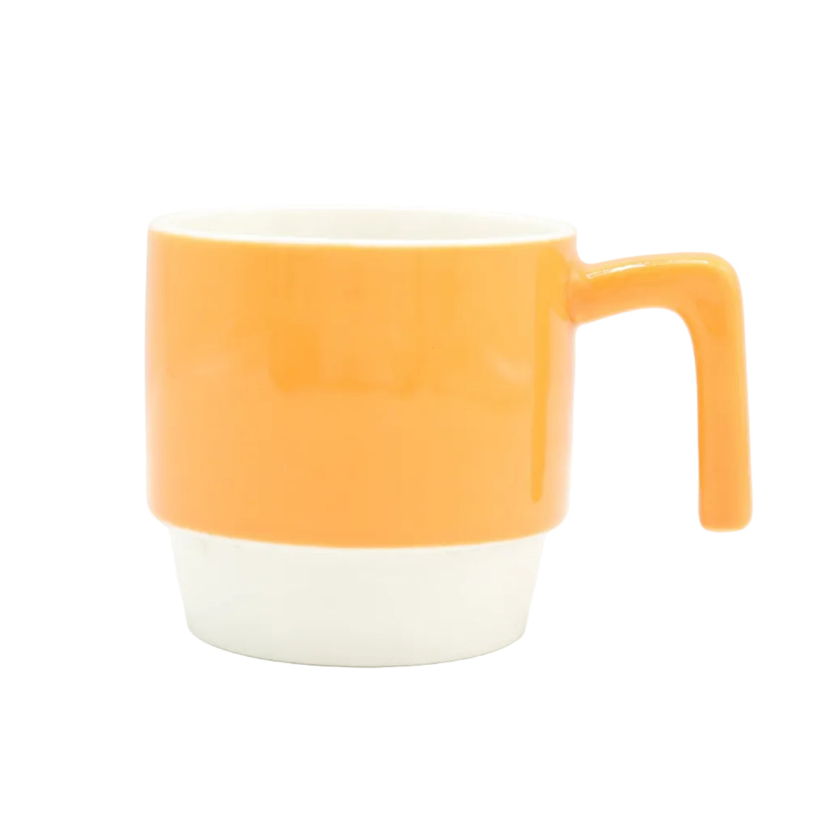 Two Tone Ceramic Coffee Mug Orange and White 320ml at Zubaidas Homestore Pakistan