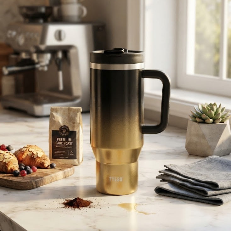 Tyeso Aura Portable Stainless Tumbler Coffee Cup 1200ml at Zubaidas Homestore 