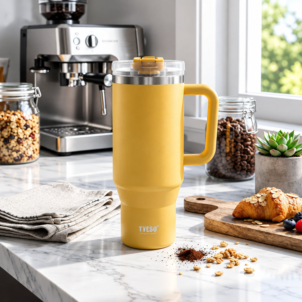 Tyeso Stainless Steel Insulated Tumbler with Handle 1200ml at Zubaidas Homestore 