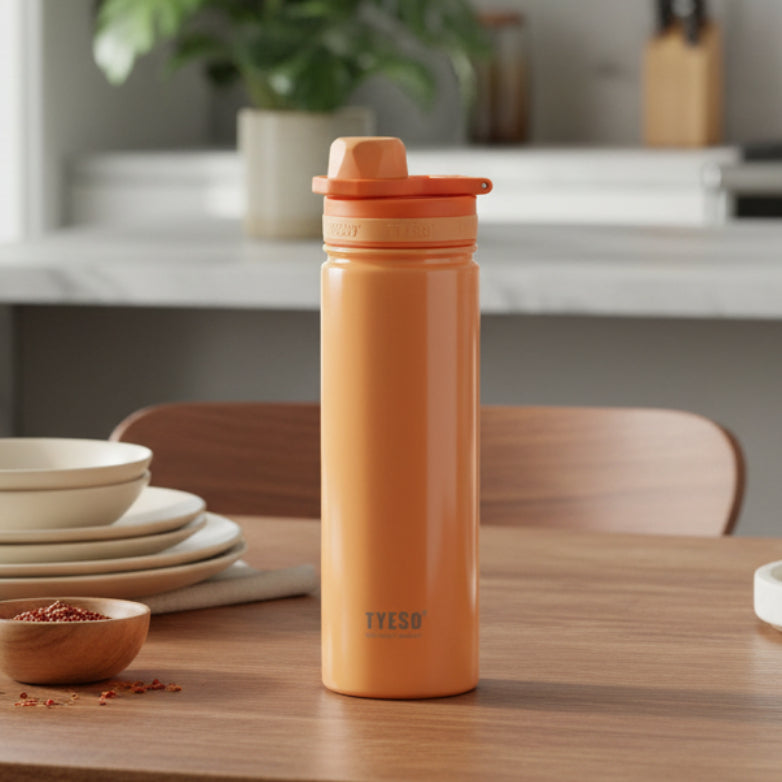 Tyeso Vacuum Insulated Sports Bottle 750ml Orange Zubaidas Homestore 