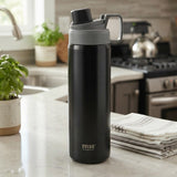 Tyeso Vibrant Vacuum Insulated Sports Bottle Black 900ml at Zubaidas Homestore