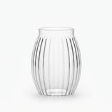 Vertical Pattern Glass Storage Jar 3Pcs Set With Gold Lid at Zubaidas No#1 Homestore in Pakistan