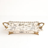 Vintage High end Serving Tray Floral Ceramic at Zubaidas Homestore #No 1 Homestore in Pakistan