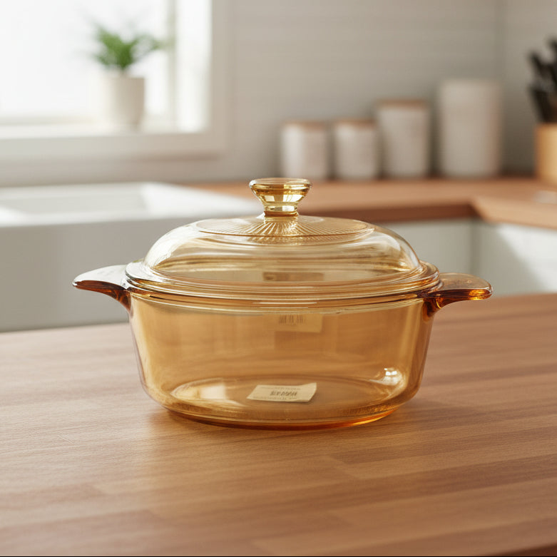 Visions Versa Glass Serving Pot with Lid 800ml at Zubaidas Homestore 