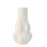 Wavy Ribbed Ceramic Vase White at Zubaidas Homestore - The Largest Collection of Decor In Pakistan